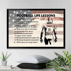 Football Life Lessons - Personalized Canvas, Gift for Football Players 736931 - 736944 - DiyGiftly