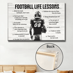 Football Life Lessons Personalized Canvas Poster, Custom Football Wall Art, Football Gift for Boys and Men, Sports Room Decor 738637 - 738639 - DiyGiftly