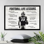 Football Life Lessons Personalized Canvas Poster, Custom Football Wall Art, Football Gift for Boys and Men, Sports Room Decor 738637 - 738639 - DiyGiftly