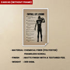 Football Life Lessons Personalized Canvas Print, Football Poster Print, Football Custom Gift For Boy Man 738665 - 738669 - DiyGiftly