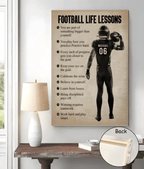 Football Life Lessons Personalized Canvas Print, Football Poster Print, Football Custom Gift For Boy Man 738665 - 738669 - DiyGiftly