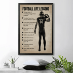 Football Life Lessons Personalized Canvas Print, Football Poster Print, Football Custom Gift For Boy Man 738665 - 738669 - DiyGiftly