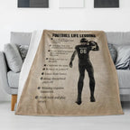 Football Life Lessons Personalized Football Blanket, Football Custom Gift For Boy Man 738673 - M - DiyGiftly
