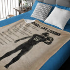 Football Life Lessons Personalized Football Blanket, Football Custom Gift For Boy Man 738673 - M - DiyGiftly