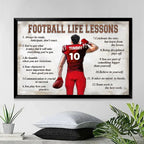 Football Life Lessons - Personalized Football Canvas And Poster 737759 - 737867 - DiyGiftly