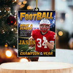 Football Lover Acrylic Photo Magazine Ornament – Personalized Photo Christmas & Birthday Gift 1074339 - DiyGiftly