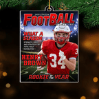 Football Lover Acrylic Photo Magazine Ornament – Personalized Photo Christmas & Birthday Gift 1074339 - DiyGiftly