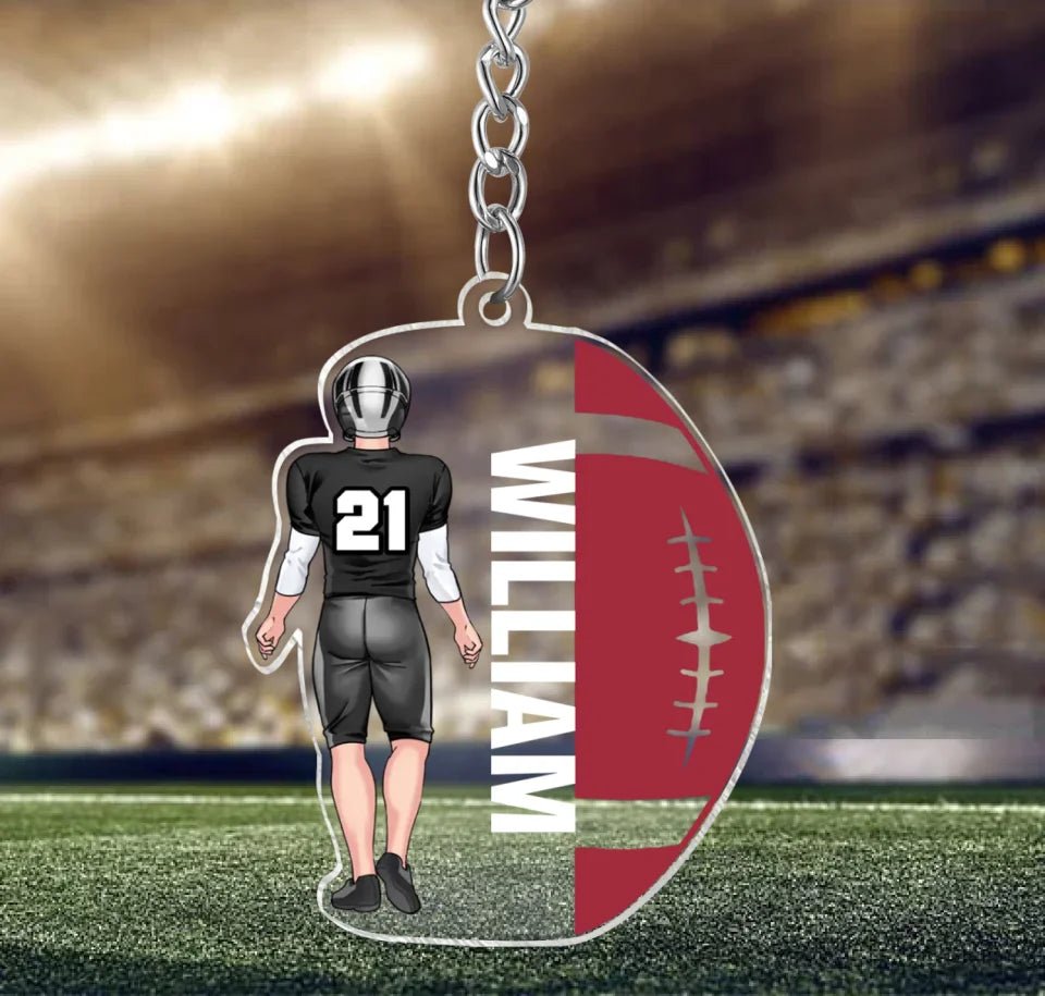 Football Lover - Personalized Football Transparent Ornament 737877 - DiyGiftly