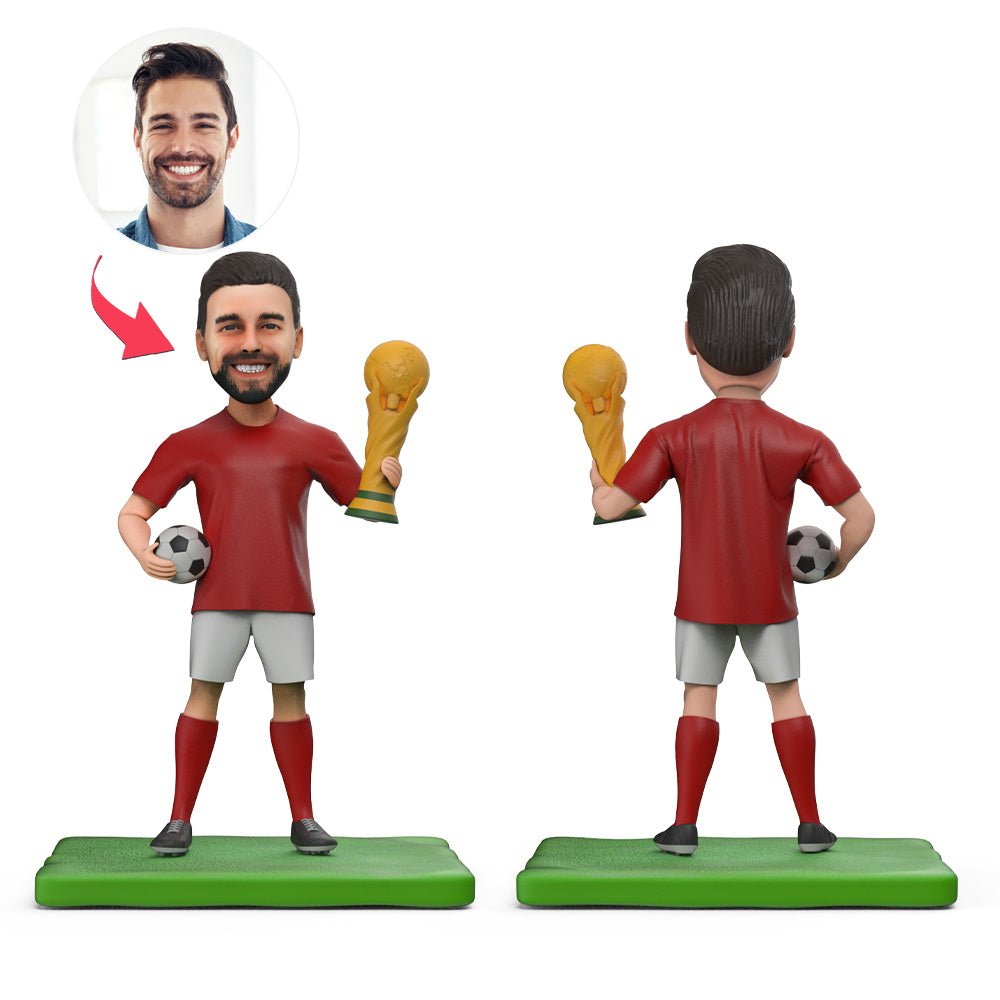 custom bobble head fun tribute someone special bobblehead keepsake athlete football lovers front view