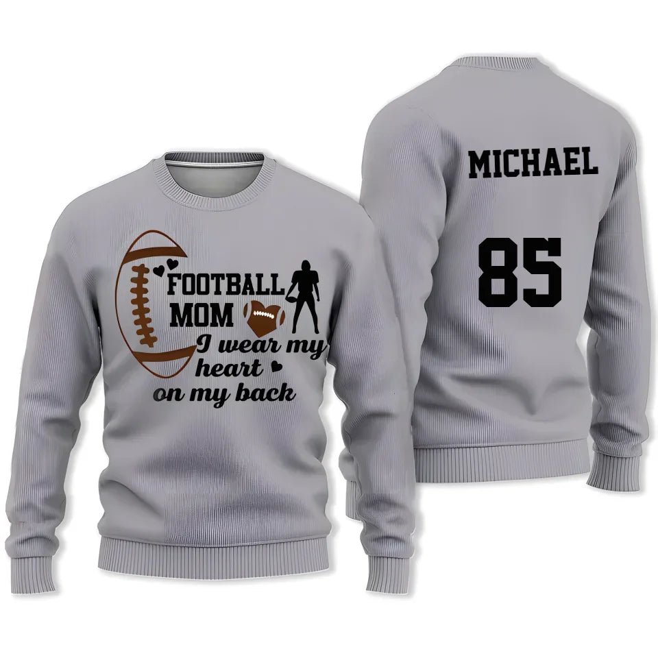 Football Mom - Personalized Football Ugly Sweater 742569 - 743122 - DiyGiftly