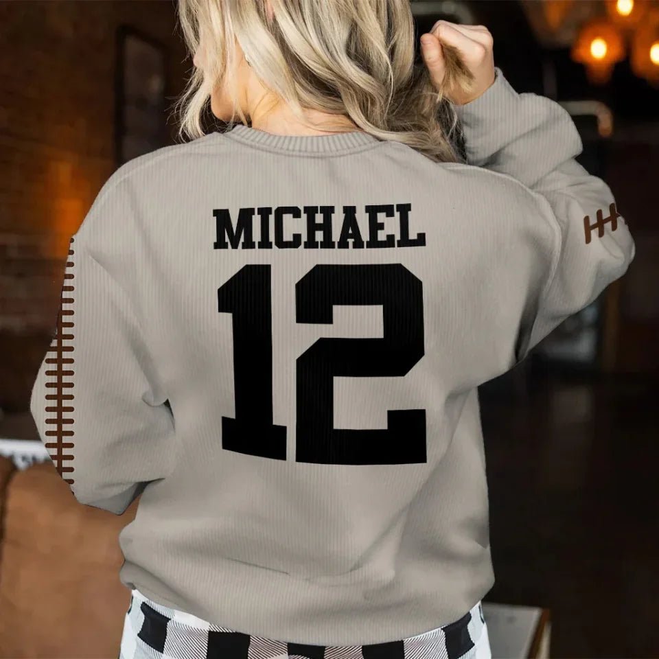 Football Mom - Personalized Football Ugly Sweater 742569 - 743122 - DiyGiftly