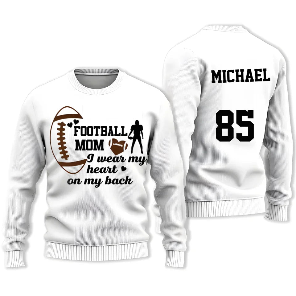 Football Mom - Personalized Football Ugly Sweater 742569 - 743122 - DiyGiftly