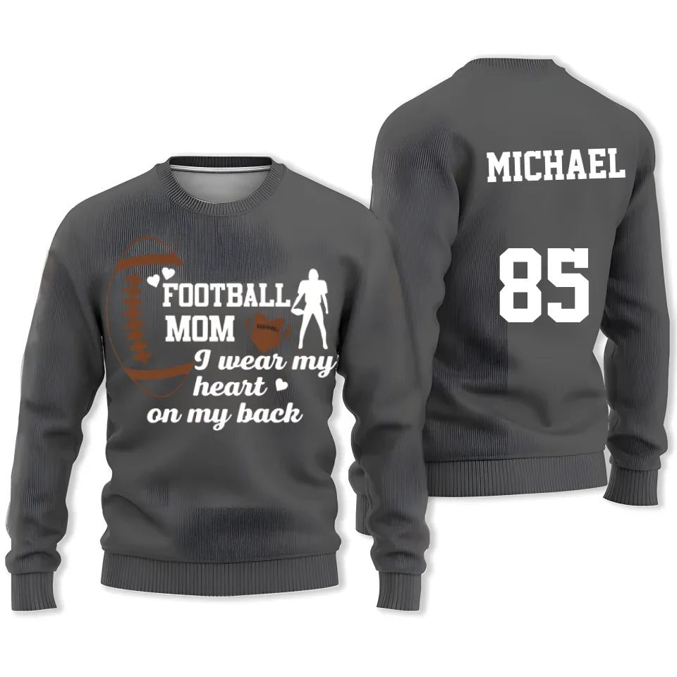 Football Mom - Personalized Football Ugly Sweater 742569 - 743122 - DiyGiftly