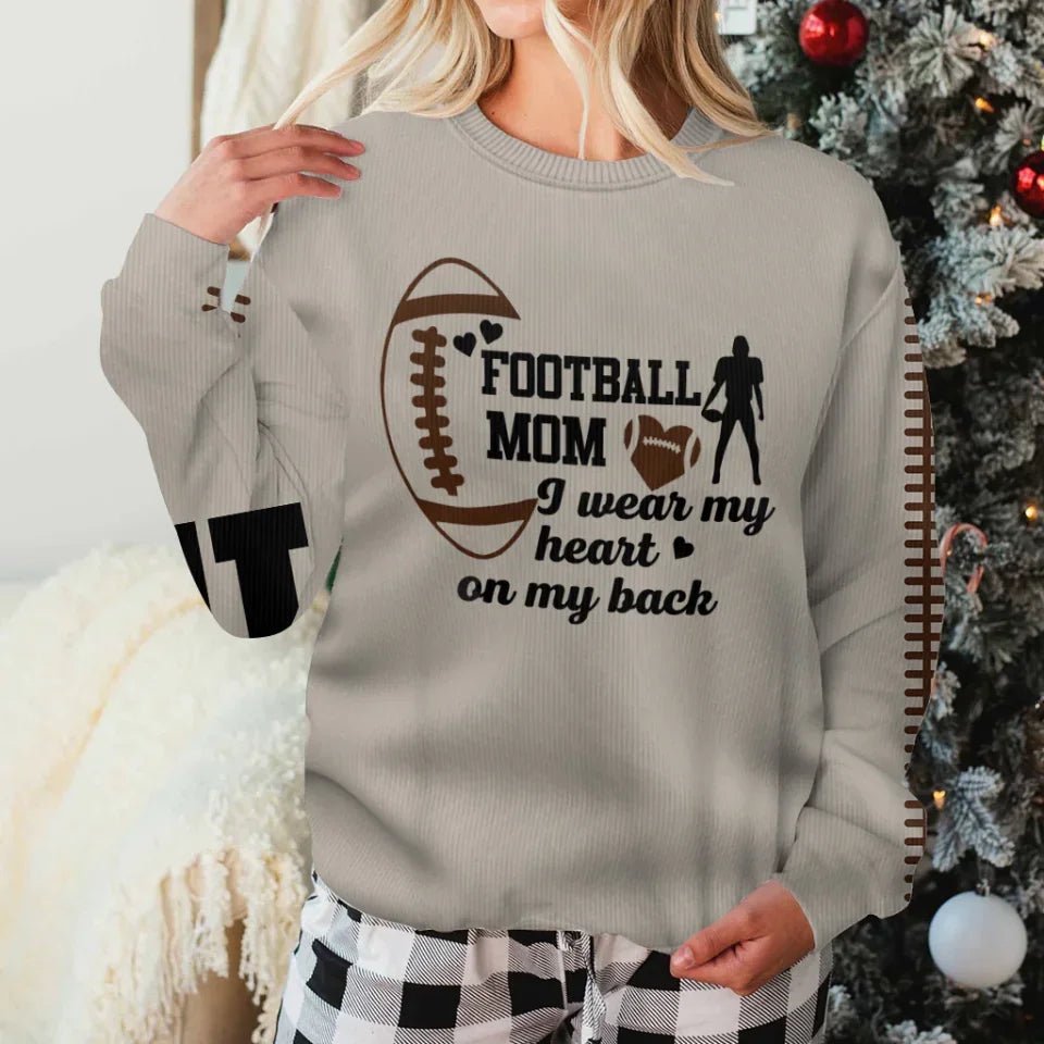 Football Mom - Personalized Football Ugly Sweater 742569 - 743122 - DiyGiftly