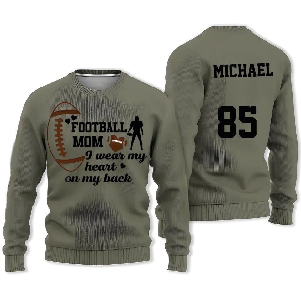 Football Mom - Personalized Football Ugly Sweater 742569 - 743122 - DiyGiftly