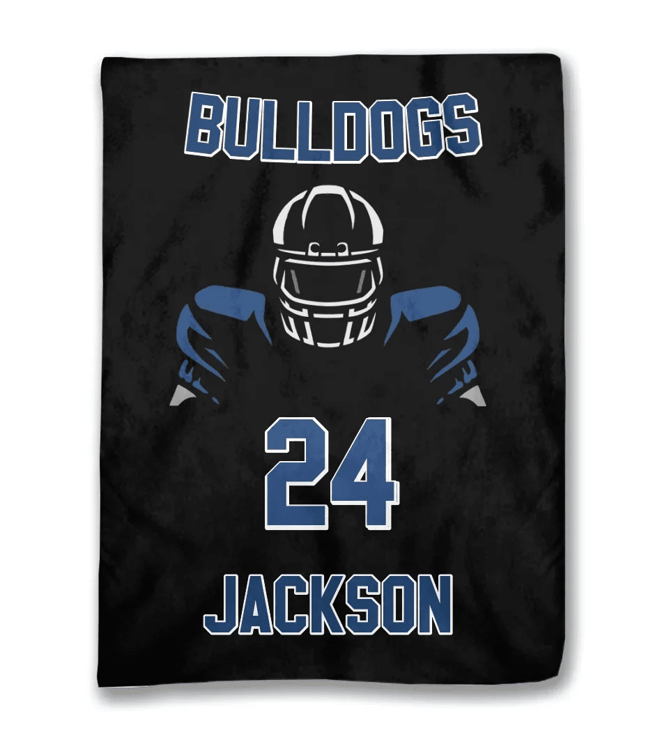 Football Player - Custom Name Blanket Personalized - Multiple Sizes & Styles - Gift for Football Players - Personalized Fan Gear 738656 - DiyGiftly