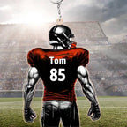 Football Player - Customized Keychain 736979 - DiyGiftly