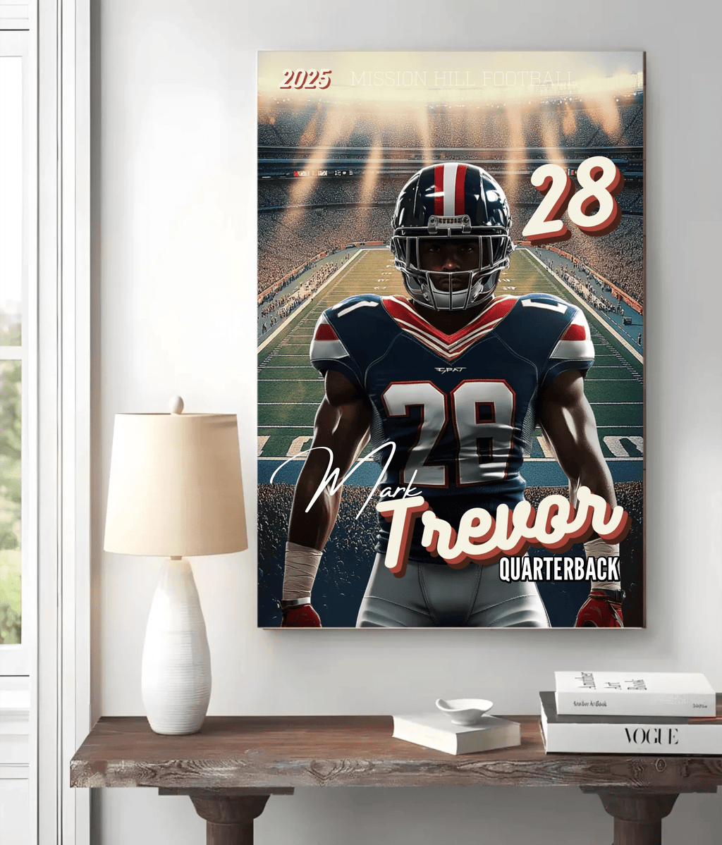 Football Poster Canva Template Backdrop | Background For Senior Sports Poster, Senior Banners, Custom Football Card 737110 - 737115 - DiyGiftly