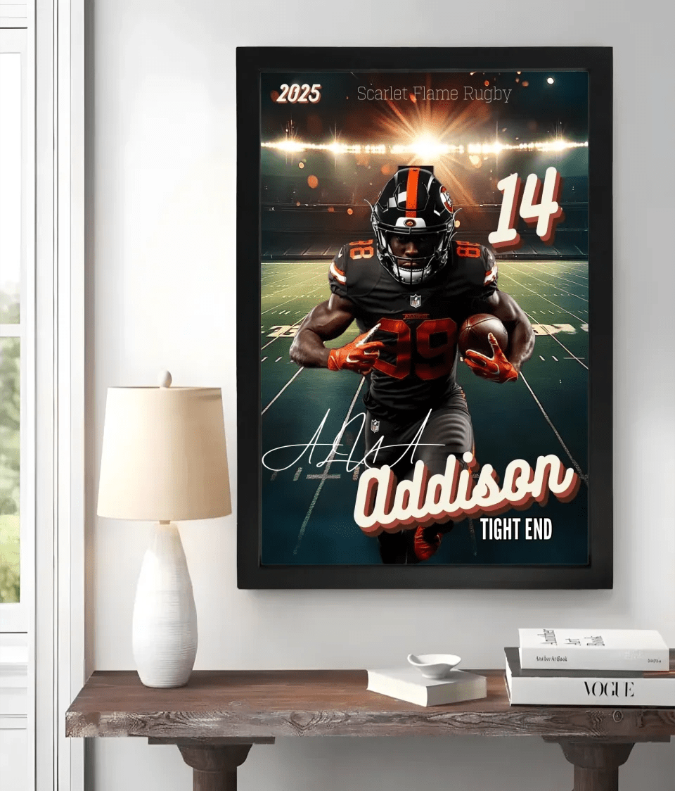 Football Poster Canva Template Backdrop | Background For Senior Sports Poster, Senior Banners, Custom Football Card 737110 - 737115 - DiyGiftly
