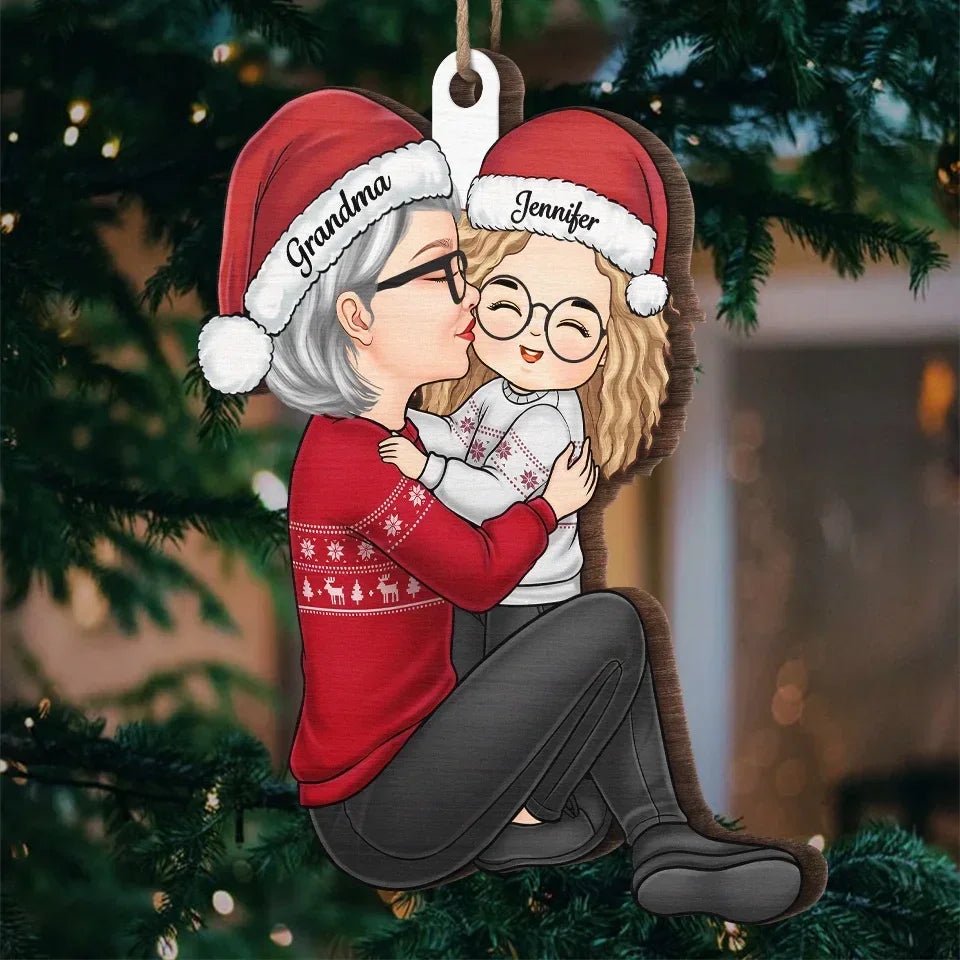 personalized family names wood ornament For It Is in Giving That We Receive personalized tree decor