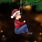 personalized family names For It Is in Giving That We Receive wood ornament custom shaped christmas keepsake