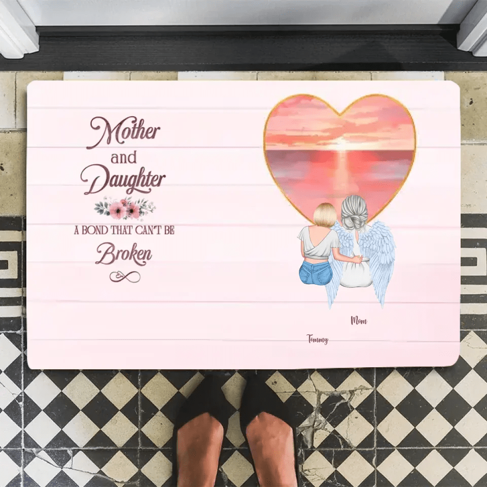 Forever Bonded - 'Always Liked Together' Personalized floor mat for Mom - Perfect Mother's Day Gift 704482 - D - DiyGiftly