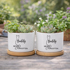 custom photo cat memorial planter