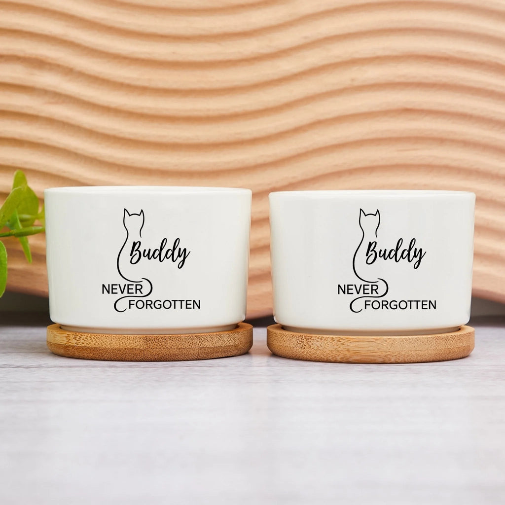 personalized cat remembrance planter