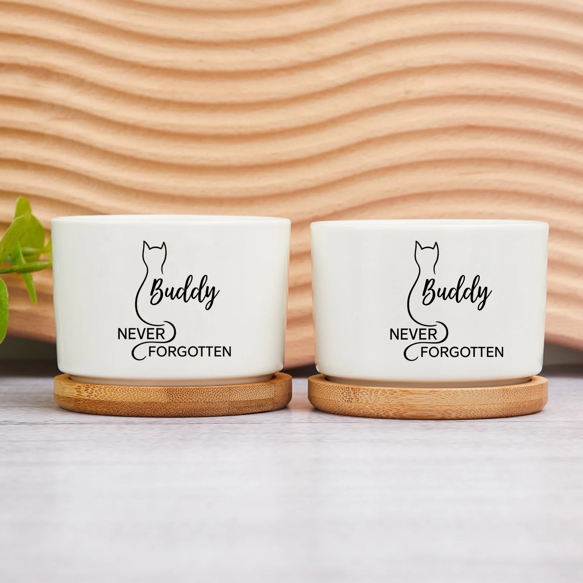 personalized cat remembrance planter