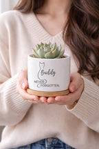 cat sympathy gift flower pot