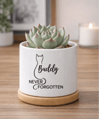 personalized cat memorial flower pot
