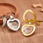 custom photo cat memorial keychain