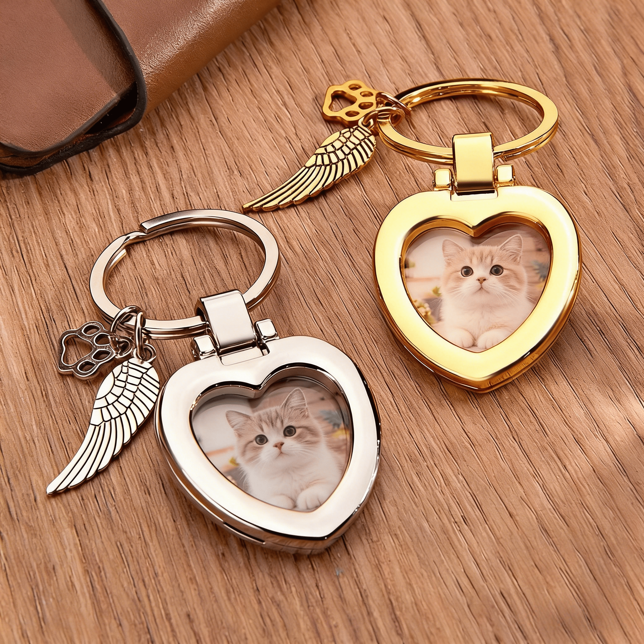 personalized cat memorial keychain