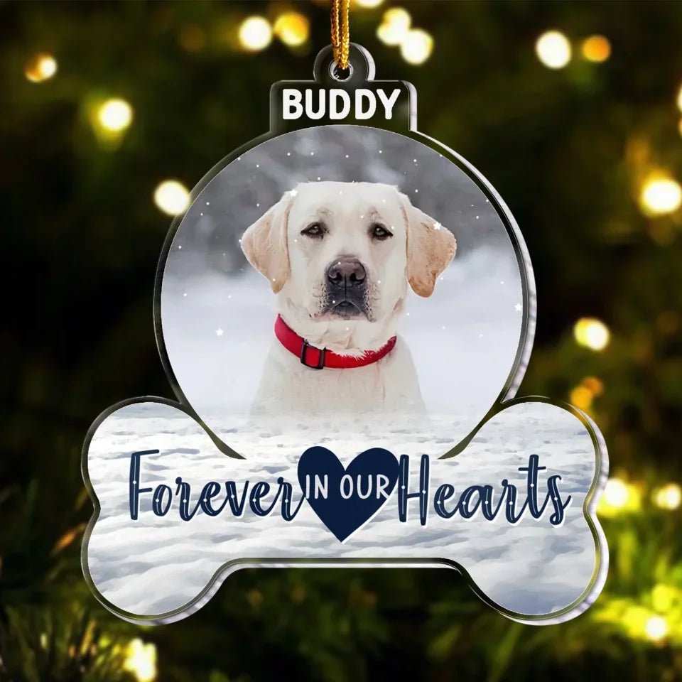 Forever In My Heart - Personalized Pet Memorial Photo Ornament 683198 - 683360 - DiyGiftly