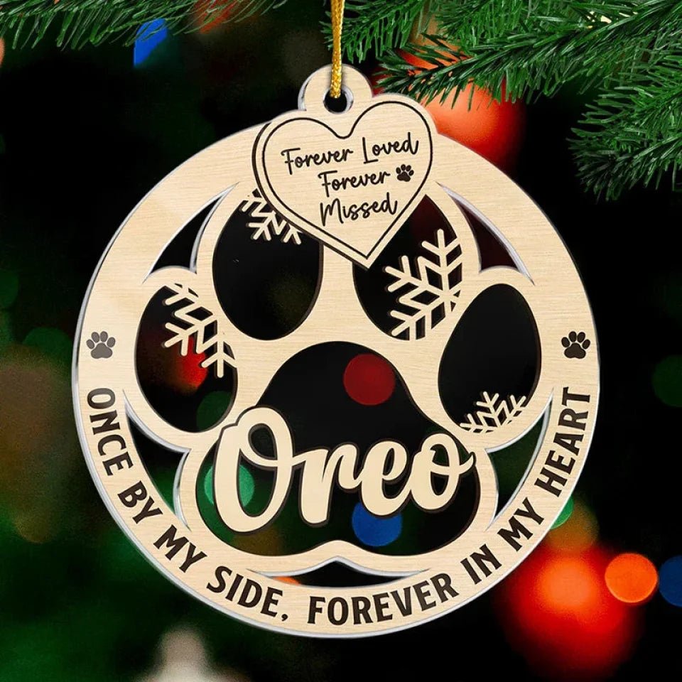 personalized design loss of dog gift ornament hanging keepsake main view