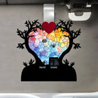 car visor clip featuring forever with you and custom details cherished design