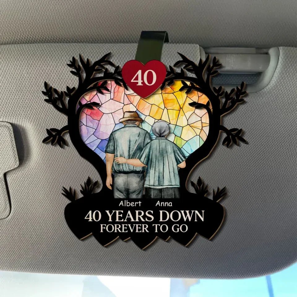 forever with you personalized car visor clip with custom details personalized keepsake