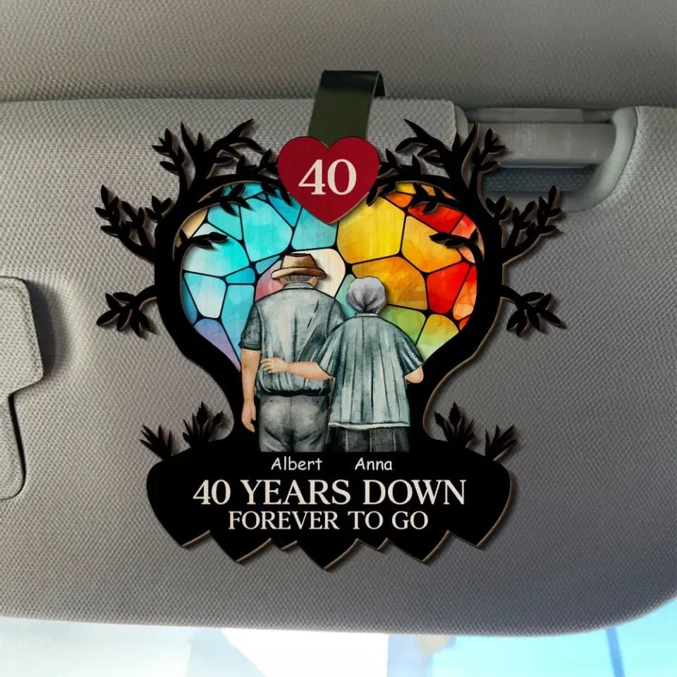meaningful forever with you car visor clip gift with custom details custom gift idea