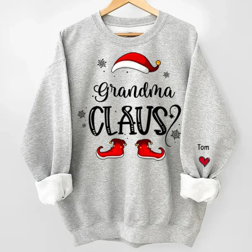 Forget About Santa I'll Just Ask Nana - Family Personalized Custom Unisex Sweatshirt With Design On Sleeve - Christmas Gift For Mom, Grandma 682080 - 681190 - DiyGiftly