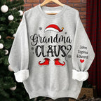 Forget About Santa I'll Just Ask Nana - Family Personalized Custom Unisex Sweatshirt With Design On Sleeve - Christmas Gift For Mom, Grandma 682080 - 681190 - DiyGiftly