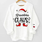 Forget About Santa I'll Just Ask Nana - Family Personalized Custom Unisex Sweatshirt With Design On Sleeve - Christmas Gift For Mom, Grandma 682080 - 681190 - DiyGiftly