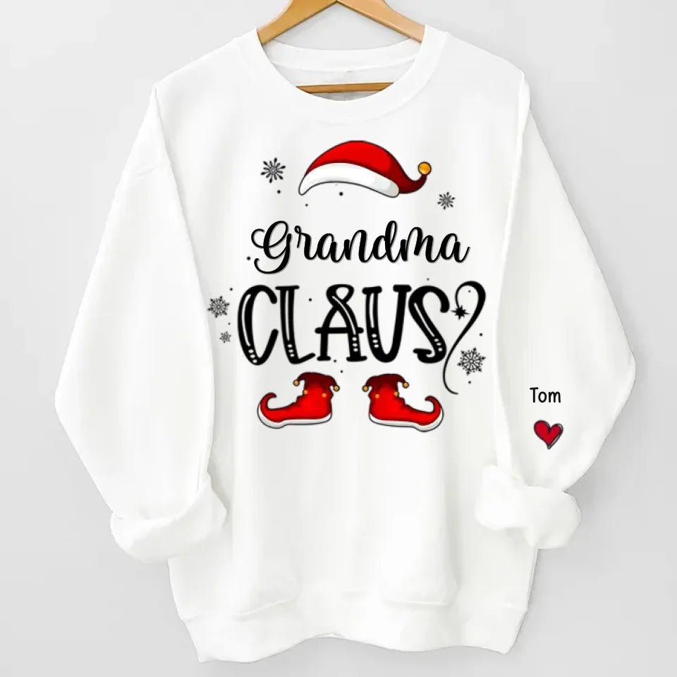 Forget About Santa I'll Just Ask Nana - Family Personalized Custom Unisex Sweatshirt With Design On Sleeve - Christmas Gift For Mom, Grandma 682080 - 681190 - DiyGiftly