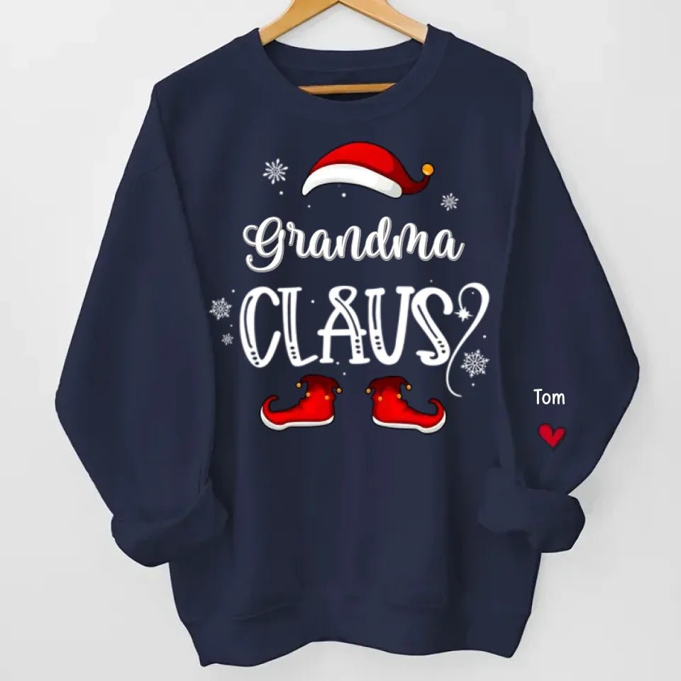 Forget About Santa I'll Just Ask Nana - Family Personalized Custom Unisex Sweatshirt With Design On Sleeve - Christmas Gift For Mom, Grandma 682080 - 681190 - DiyGiftly