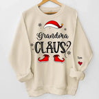 Forget About Santa I'll Just Ask Nana - Family Personalized Custom Unisex Sweatshirt With Design On Sleeve - Christmas Gift For Mom, Grandma 682080 - 681190 - DiyGiftly