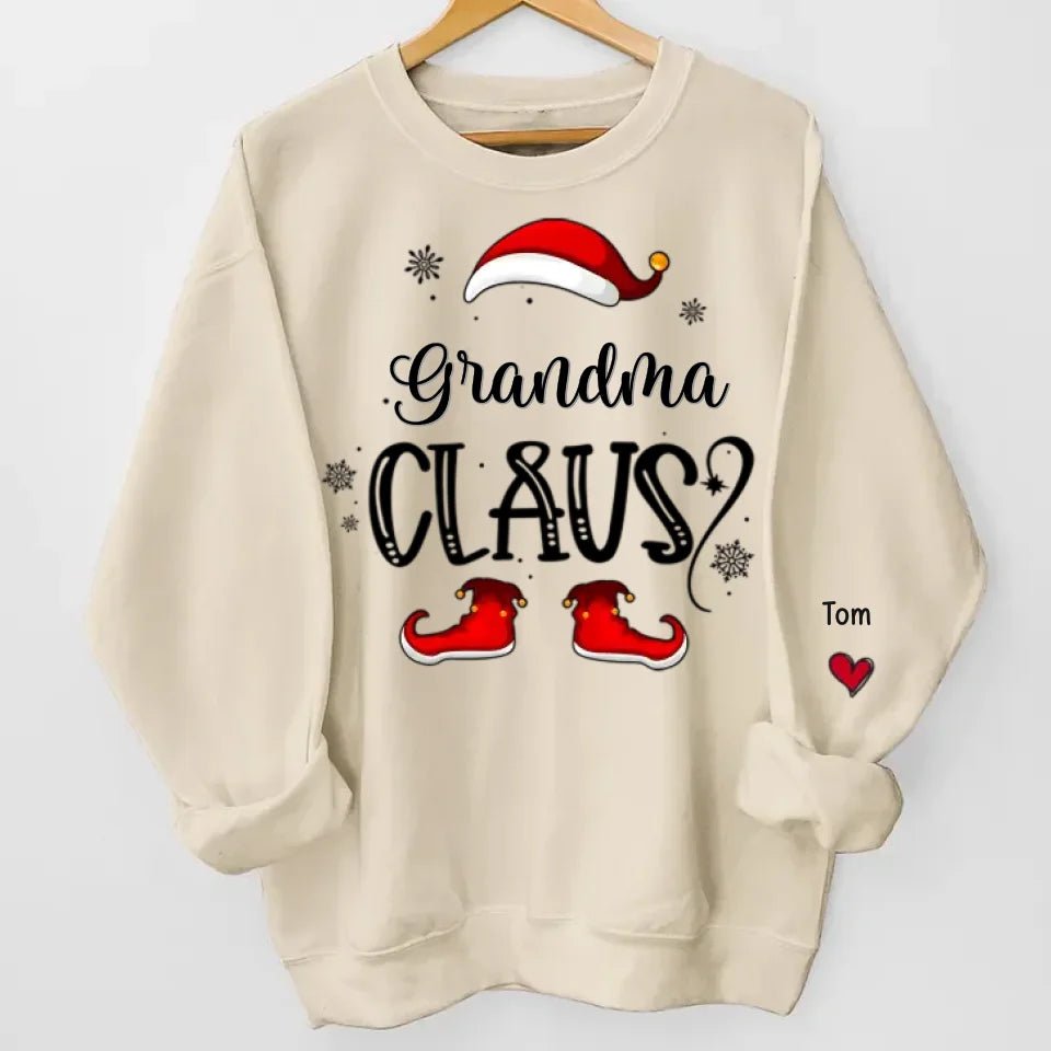 Forget About Santa I'll Just Ask Nana - Family Personalized Custom Unisex Sweatshirt With Design On Sleeve - Christmas Gift For Mom, Grandma 682080 - 681190 - DiyGiftly