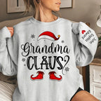Forget About Santa I'll Just Ask Nana - Family Personalized Custom Unisex Sweatshirt With Design On Sleeve - Christmas Gift For Mom, Grandma 682080 - 681190 - DiyGiftly