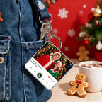 FridgeBeats Custom Photo and Text Music Keychain Music Box Bag Charm That Plays Music Without Cell Phone Best Gifts for Her - DiyGiftly