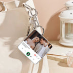 FridgeBeats Custom Photo and Text Music Keychain Music Box Bag Charm That Plays Music Without Cell Phone Best Gifts for Her - DiyGiftly