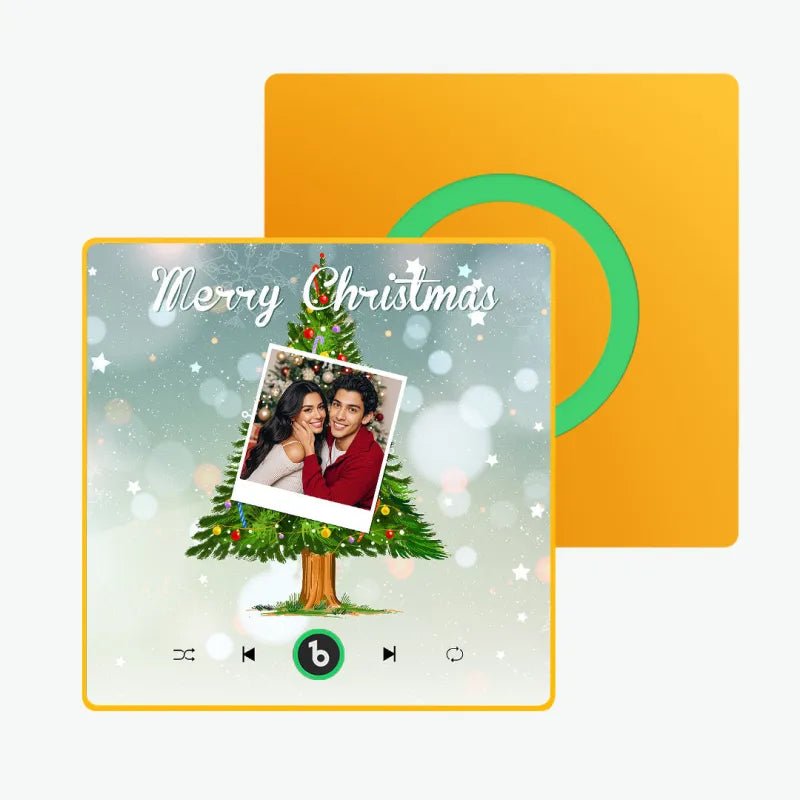 FridgeBeats Framed 4.0 Custom Music And Photo Fridge Magnet Christmas Tree Fridge Magnet for Christmas Gifts - DiyGiftly