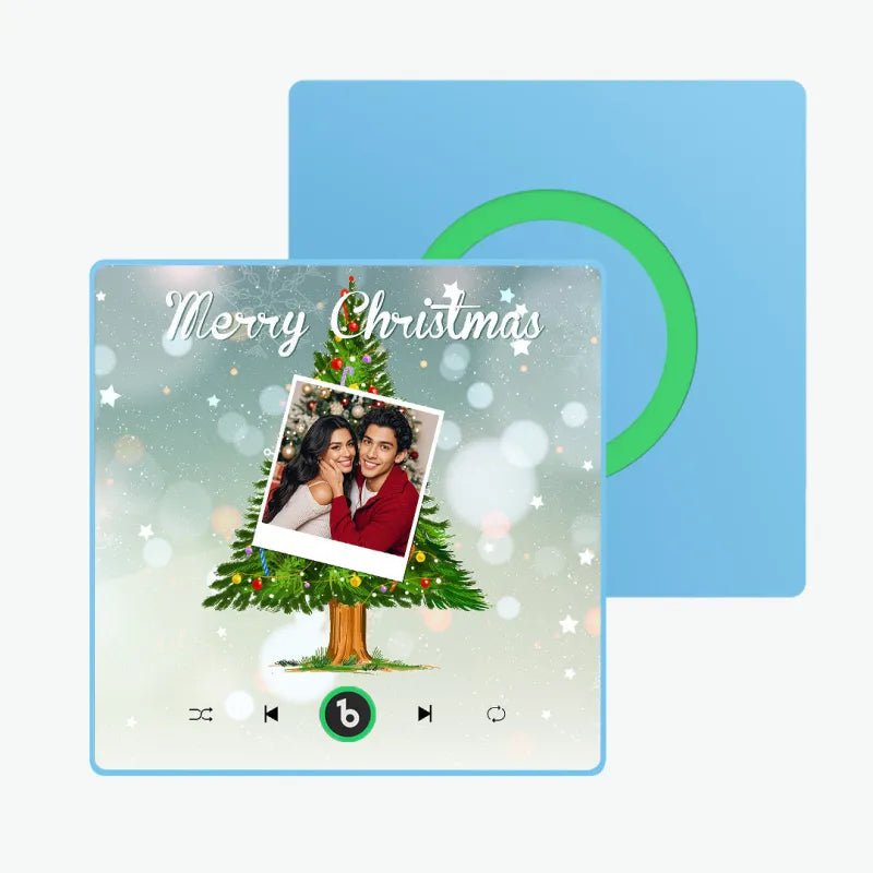 FridgeBeats Framed 4.0 Custom Music And Photo Fridge Magnet Christmas Tree Fridge Magnet for Christmas Gifts - DiyGiftly